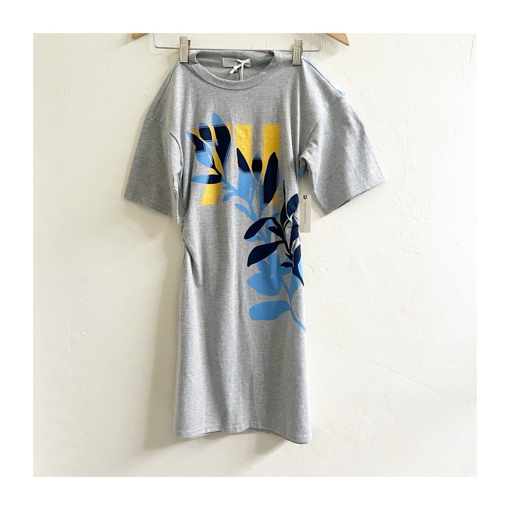 Anthropologie Daily Practice T-Shirt Sport Number Mini Dress XXS NWT Gray - Picture 4 of 14